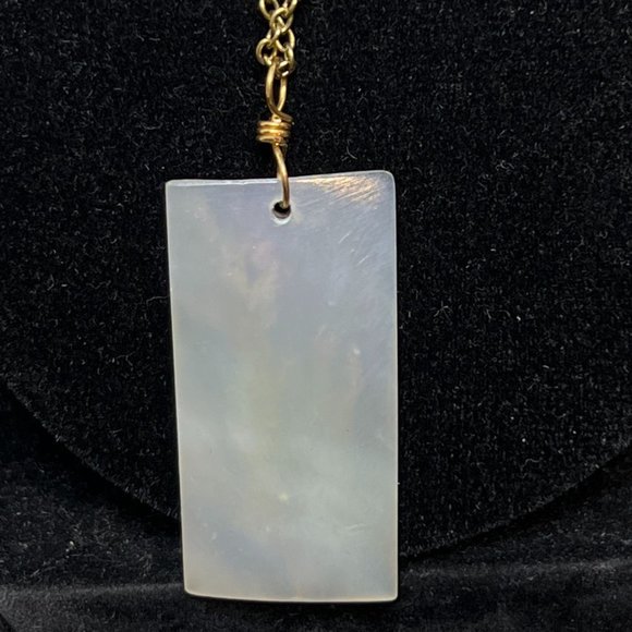 Coldwater Creek Gold Tone Cable Chain Necklace W/Dried Flower Pendant (4227) - Picture 4 of 6